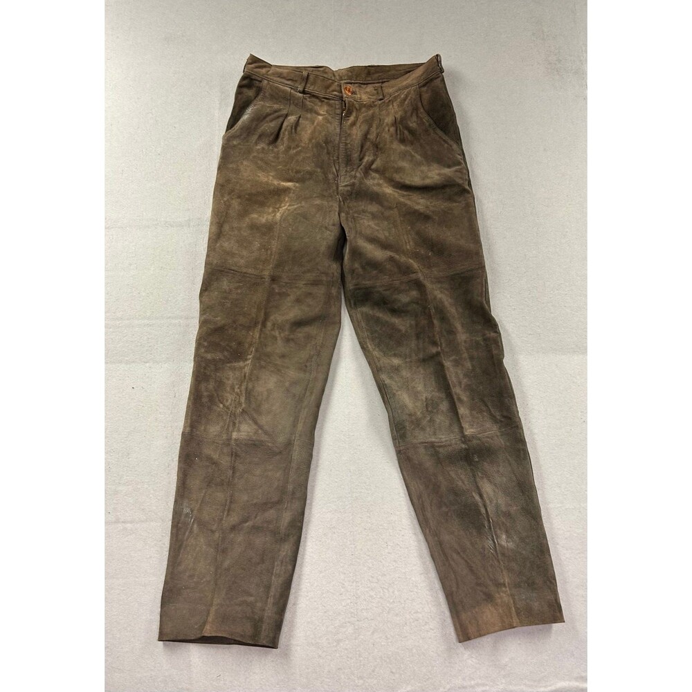 Saxony Men’s Suede Pants 36 Brown